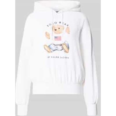 regular fit hoodie met polo bear-print