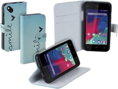 Smile design TPU bookcase Smartphonehoesje voor Wiko Sunset 2 wallet case