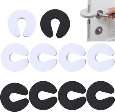 10 stuks - deurstoppers voor binnen - deurbuffer Foam - deurklemmen baby veilig - Deurklink bescherming - voor Deurbescherming en Kinderveiligheid - Geschikt voor Deuren tot 3 cm Dik