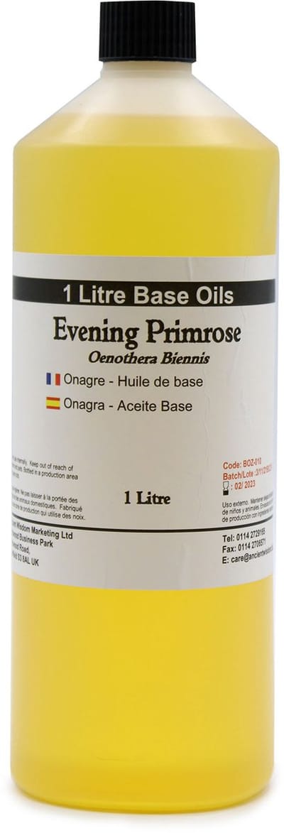 Basis Olie - Teunisbloemolie - 1 Liter - Aromatherapie - Basisolie - Draagolie - Basisolie Voor Etherische Oliën