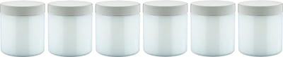 Luxe Verzorgende Bodyscrub-Gel Aloë Vera - 400 gram - Pot met witte deksel - set van 6 stuks - Hydraterende Lichaamsscrub