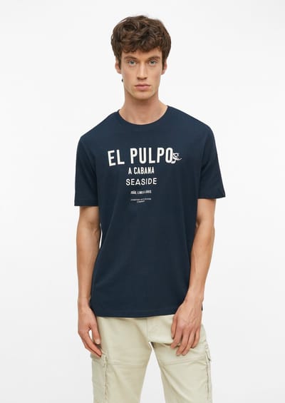 Zachte katoenen T-shirt met frontprint en geribbelde rand s.Oliver
