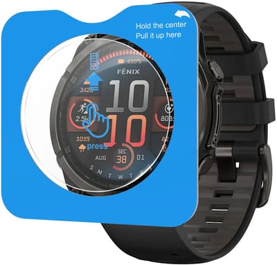 Strap-it Screenprotector Tempered Glass 47mm met One-Click Tool – geschikt voor Garmin Fenix 8 (47mm) – bubbelvrij, krasbestendig, eenvoudige montage – Transparant