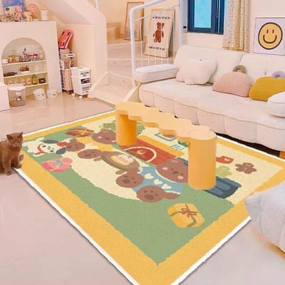 Huis Tapijt Slaapkamer Bed Deken Meisjeskamer Kort Fluweel Vuilafstotend Woonkamer Grote Oppervlakte Kinderen Puzzel Vloermat Splicing 40 * 120cm thickened imitation cashmere