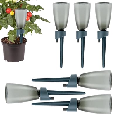 Planten Bewateringsspikes - Irrigatie Druppelaars - Planten Water Geven - Regelbaar Ventiel - 6 Stuks - Groen
