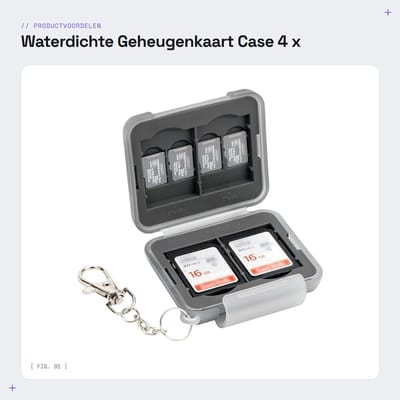 Dailygoods- Opbergkoffer Waterbestendig - Geheugenkaart Koffer - Robuust - PP Materiaal - Met Korte Ketting - Bescherming tegen Stof en Vocht - Geheugenkaarthoes