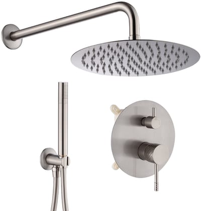 WEBO Valencia regendoucheset - RVS - Doucheset - 25cm - Stortdouche - Luxe Douchekop - Complete doucheset inclusief Handdouche