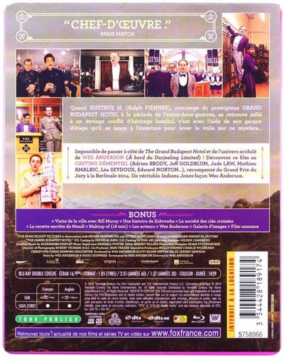 The Grand Budapest Hotel [Blu-Ray]