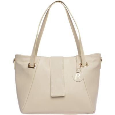Isabella Rhea Beige Rundleer Tas