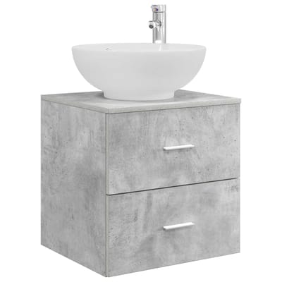 vidaXL Wandgemonteerde wastafelmeubel Betongrijs 49,5 x 44,5 x 66,5 cm