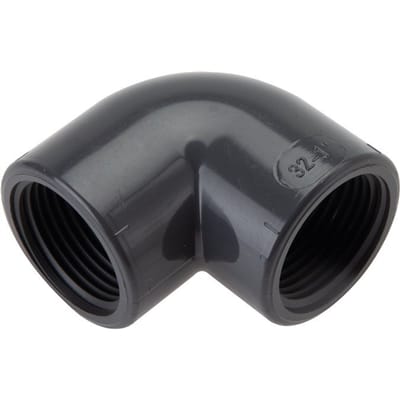 90° L-Koppeling Rp1 1/4'' Binnendraad PVC-U 16bar En 1452-3 [2 Stuks]