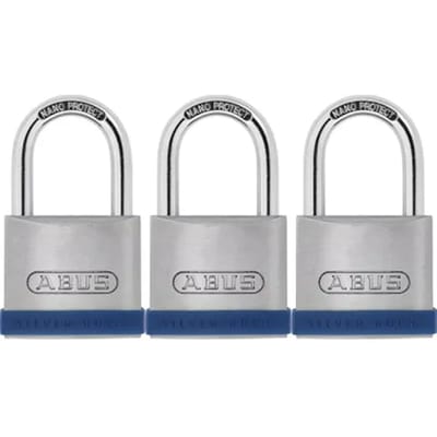 Abus Hangslotset Met Sleutel Tkz5/45 - Massief Zink Voor Poort - Behuizing 45mm - Set Van 3 Stuks
