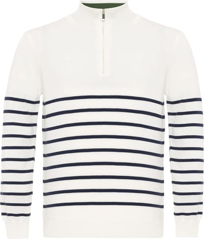 Felix Hardy Trui Met Halve Rits - Sweater - Schipperstrui Met Rits - 100% Katoen Heren Ecru - 2Xl
