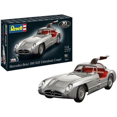 Revell Modelbouwpakket Auto - 05633 - 1955 Mercedes-Benz 300 SLR Uhlenhaut Coupe - 70 Jaar! - Geschenkset Plastic - 1:24 - Modelbouw