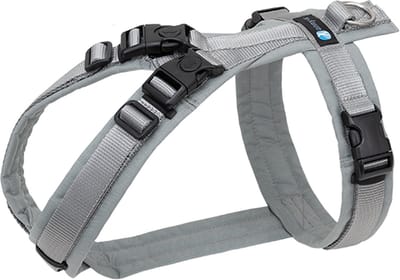 AnnyX Hondentuig - OPEN -Speurtuig– Grijs-Zilver - maat -M - Borstomvang 62-74cm-Gewicht-hond- 18-30kg