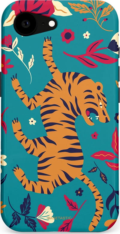 Casetastic Hoesje Geschikt voor Apple iPhone 16e Magsafe - Stijlvolle Beschermende Duo-layer Case - Gouden brul