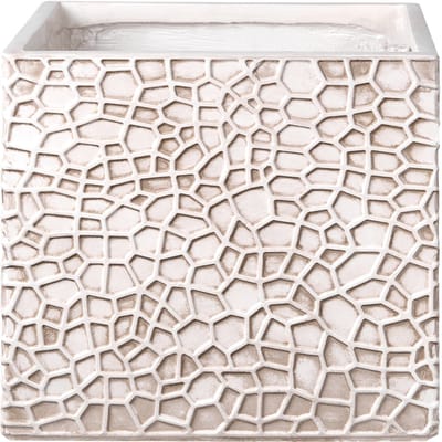 FEIYAN - Bloempot - Lichtbeige - 44 x 44 x 38 cm - Klei-vezelmengsel