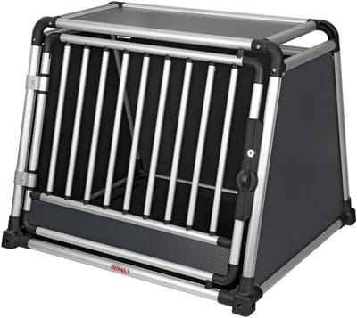 Transportbox Huisdieren - Dierenkooi Auto - Veilig Vervoer - Afgeronde Hoeken - 83 x 73 x 66 cm - Zilver