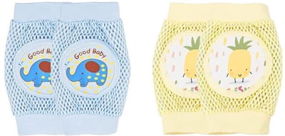 Dailygoods- Kruipbeschermers Ademend - Antislip Kniebeschermers - Elastisch Uniseks - 2 Paar - Zacht en Duurzaam - Geschikt voor 0-24 Maanden - Babykniebeschermers