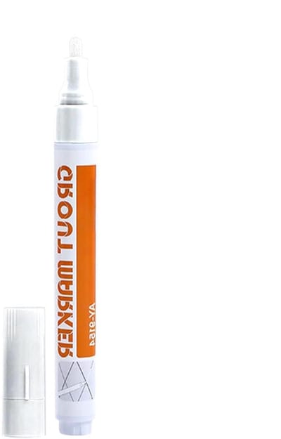 Voegpen Reparatiepen - Tegelvoegstift - Voegen Opfrissen - Schuine Applicator - 14 cm - Wit