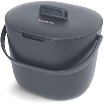 Keuken Afvalbak - Compostbak - Organisch Afval - Geurvrij en Vaatwasserbestendig - 3.6 Liter - Wit