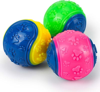 Ballen, onverwoestbaar hondenbalspeelgoed, hoog springrubber, tandtraining, interactief, voor puppy's, middelgrote en grote honden
