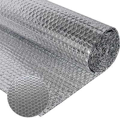 Dubbelzijdige isolatiefolie 60 cm x 3 m - 3 mm dikke reflectiefolie voor optimale warmte-isolatie