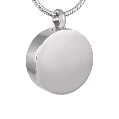 Aramat Jewels | Gedenkhangers | Ashanger Rond - Zilverkleurig RVS - 25x20 mm | | | |20mm | Staal | Volwassenen | Verkleurd niet