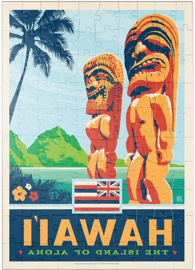 Legpuzzel 100 Stukjes - Puzzel Hawai'i - Ontspanning Thuis - Hoge Resolutie Print - 48 x 34 cm - Kleurrijk