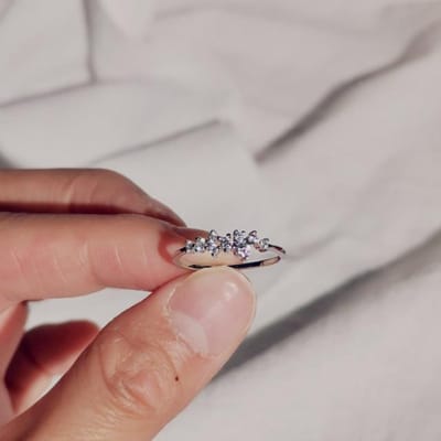 925 Sterling Zilver Klassieke Onregelmatige Glanzende Ster Pruim Ring Vrouwen 14k Verguld High-End Temperament Party Sieraden Accessoires 7 zilver