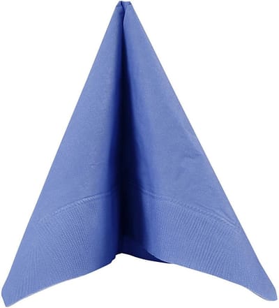 Servetten - 20x - blauw - 33 x 33 cm - papier - lunch/diner servetjes - Tafeldecoratie 3-laags papieren wegwerp servetjes