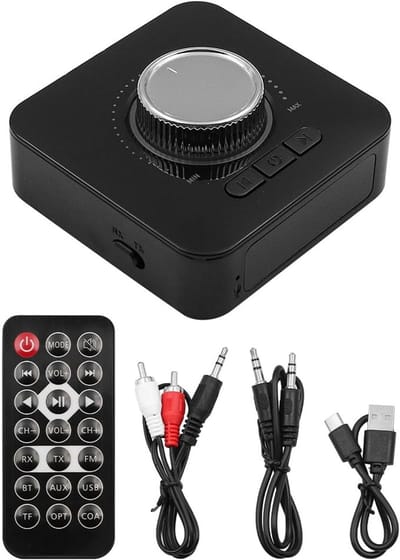 Allecto - Digitale Bluetooth 5.0 Ontvanger Zender - Draadloze Audio Adapter - Inclusief Afstandsbediening - Geschikt voor TV en Carkit - Compact en..