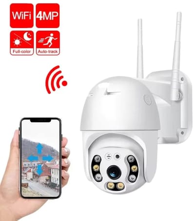 Wifi smart camera voor buiten met geheugenkaart slot.