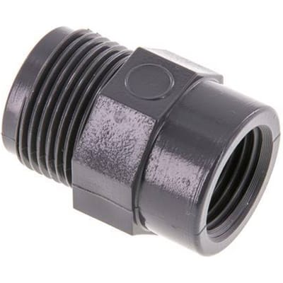 Verloopring Rp1/2'' Binnendraad X G3/4'' buitendraad PVC-U 16bar EN 1452-3 [5 Stuks]