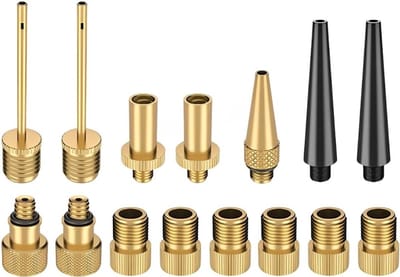 15-delige Ventiel Converter Set - Messing Fietsventiel Adapters voor Schrader, Presta en Dunlop/Woods Ventielen, Perfect voor Fietsonderhoud en Reparaties