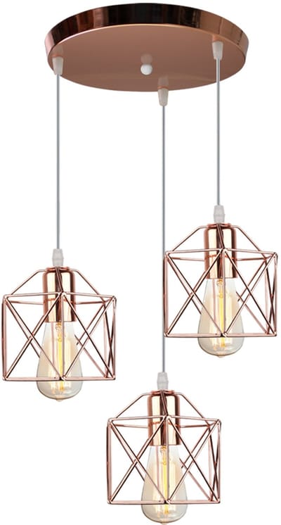 Hanglampen Eetkamer Moderne 3 Lichts Kroonluchter Industrieel Plafondlamp Slaapkamer Woonkamer Roze