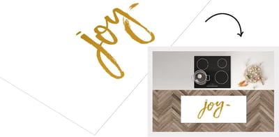 Keukenloper - Loper keuken - Kerstmis - Joy - Goud - Spreuken - Quotes - 120x50 cm - Keukenloper vinyl