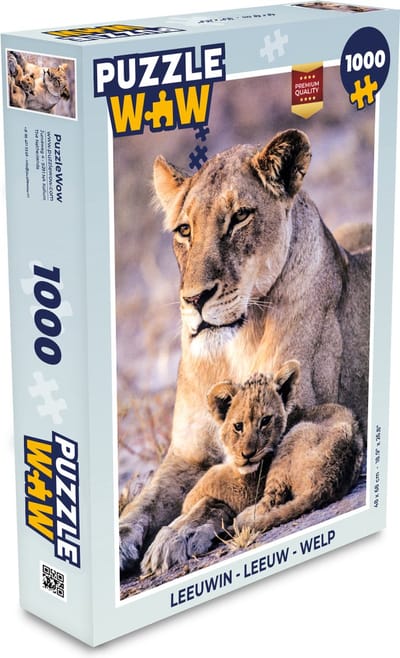 Puzzel Leeuwin - Leeuw - Welp - Legpuzzel - Puzzel 1000 stukjes volwassenen