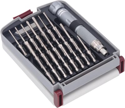 Precisie Schroevendraaierset - Micro Schroevendraaiers - Elektronica Reparatie - 22 Delige Set - Compact Ontwerp - Transparant