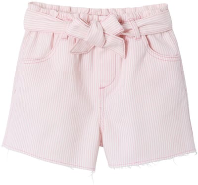 Vertbaudet Short voor meisjes van twill met riem om te knopen