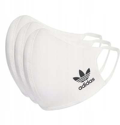 Adidas - Gezichtsmaskers - Herbruikbaar - 3-Pack - Wit - Polyester