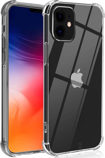 Hoesje geschikt voor iPhone 12 / 12 Pro - Anti Shock Proof Siliconen Back Cover Case Hoes Transparant