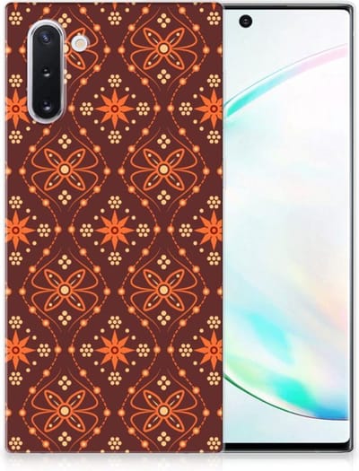 Back Cover voor Samsung Galaxy Note 10 TPU bumper Batik Brown