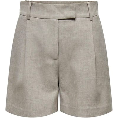 Only beige dames broek   Regular fit   Steekzakken   Gemeleerd patroon   Knoop- en ritssluiting   High waist Beige L