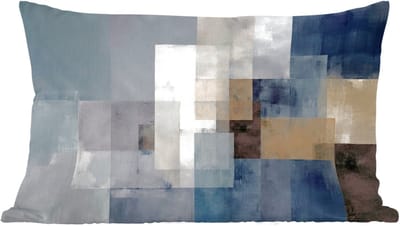 Sierkussens - Kussentjes Woonkamer - 60x40 cm - Rechthoeken - Abstract - Blauw