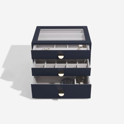 STACKERS PEBBLE NAVY - Sieradendoos - Juwelendoos - Sieradenhouder - Sieraden Organizer