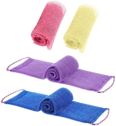 Exfoliërende Badnetten met Trekkoord - Diepe Reiniging voor Rug en Lichaam