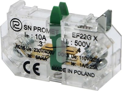 NO contactelement - 22mm - Voor noodstop schakelaars