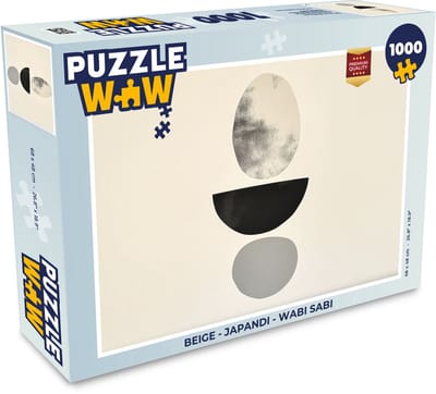 Puzzel Beige - Japandi - Wabi sabi - Legpuzzel - Puzzel 1000 stukjes volwassenen