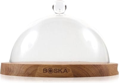 Boska Serveerplank Rond Friends met Stolp - Duurzaam Eikenhout - Bruin - Ø 23,8 cm